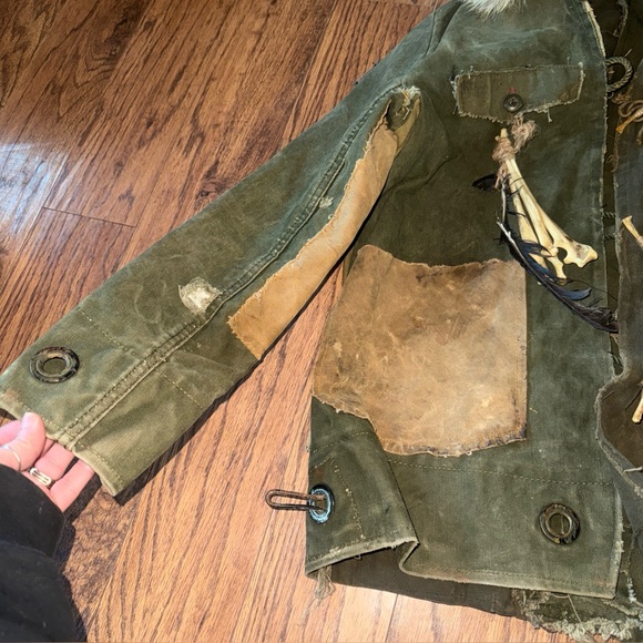 Authentic Vintage Army Post Apocalyptic Jacket Retro Cos Play Greg Fur Military - Picture 7 of 16